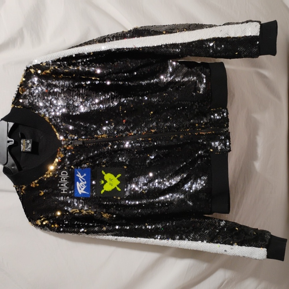 (D-12) Hard Rock By Laura Be All Over Sequined Jacket Sz.S Worn 1X